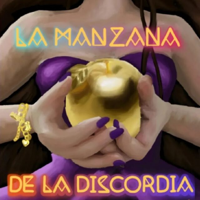 cartel de la obra Manzana de la discordia estrenada por Stormfilm Teatro