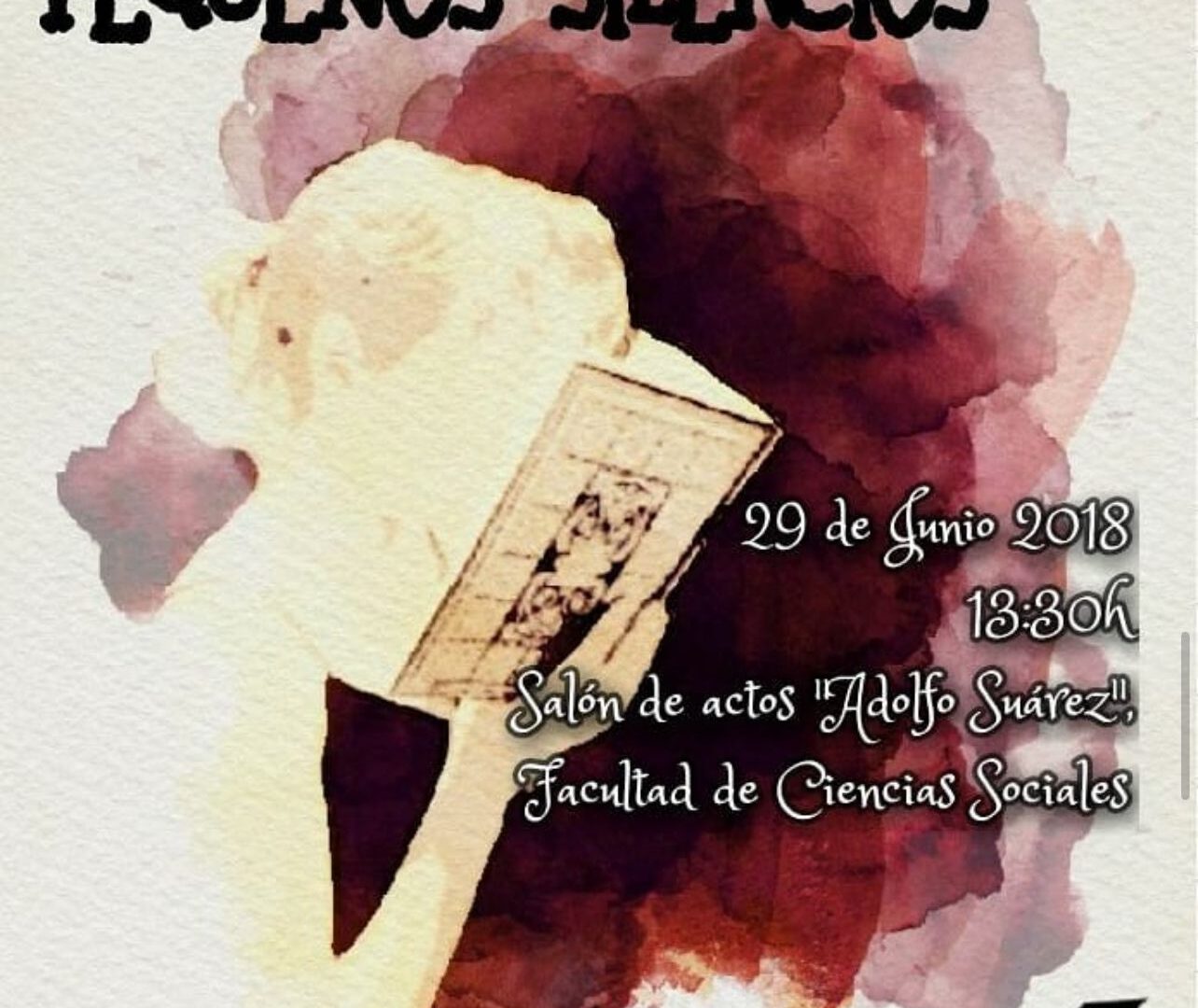 cartel Pequeños Silencios presentado por Stormfilm Teatro.