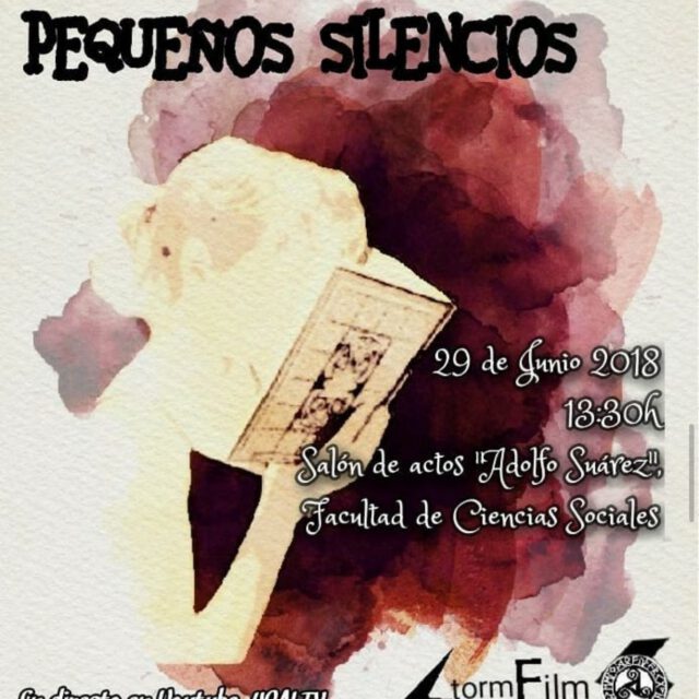cartel Pequeños Silencios presentado por Stormfilm Teatro.